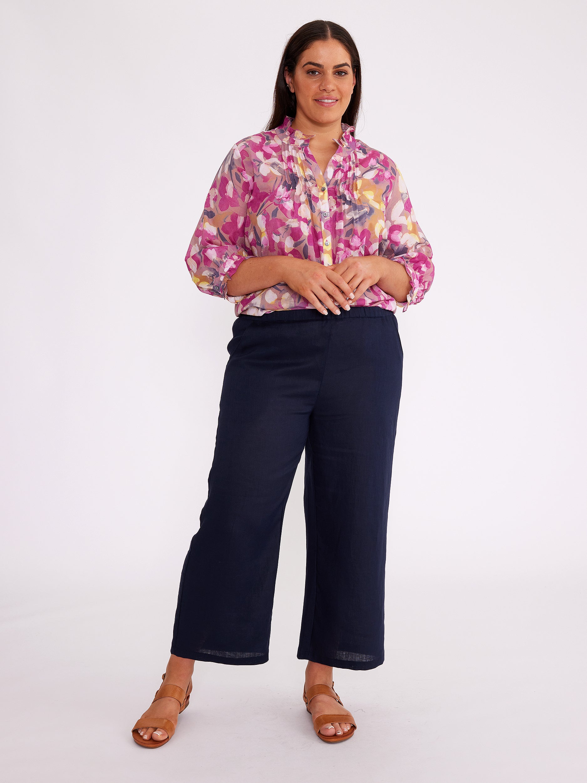 YARRA TRAIL PULL-ON SUPER STRETCH PANT NAVY - PLUS SIZE FIT – The Linen  Cupboard Dirranbandi